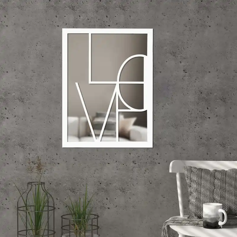 تابلو آینه الف طرح LOVE کد S-1