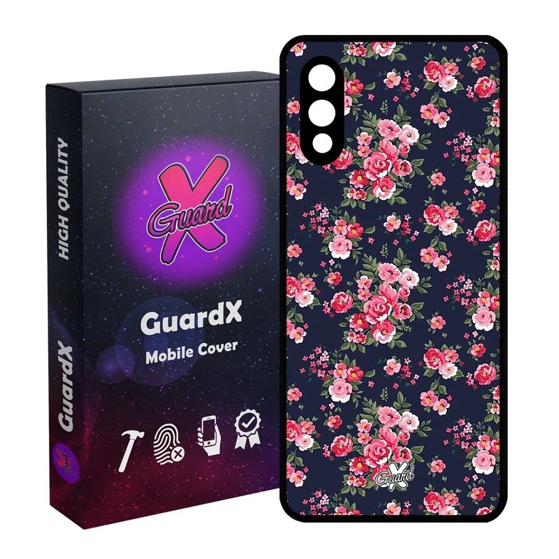 کاور گارد ایکس طرح Flower مدل Glass10130 مناسب برای گوشی موبایل سامسونگ Galaxy A02 / M02