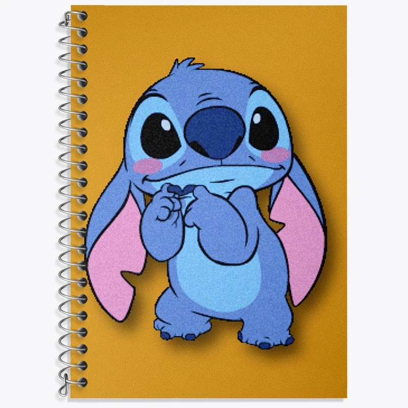 دفتر زبان 50 برگ خندالو مدل سه خط طرح استیچ (Stitch) کد 37180