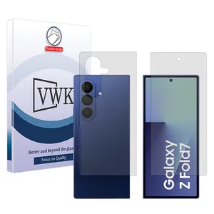 VWK Tough model matte screen protector suitable for Samsung Galaxy Z Fold7 mobile phone Along with the phone back protector 