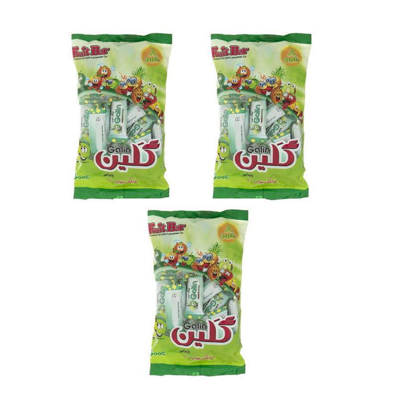 لواشک پذیرایی گلین با طعم سیب و آلو - 300 گرم بسته 3 عددی