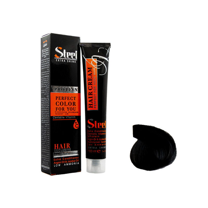 رنگ مو استیل مدل Professional شماره 1.0 حجم 100میلی لیتر رنگ مشکی