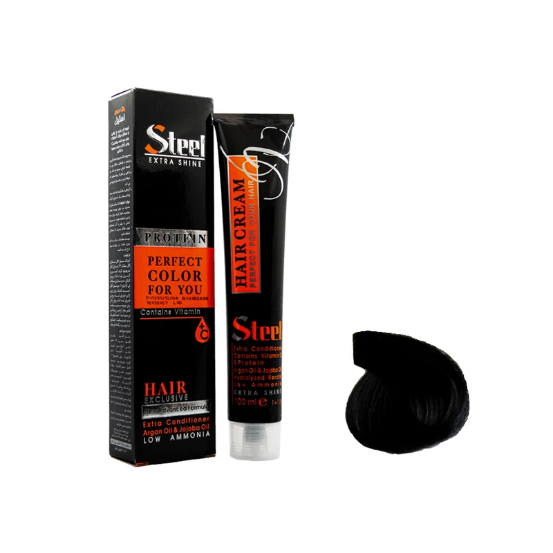 رنگ مو استیل مدل Professional شماره 1.0 حجم 100میلی لیتر رنگ مشکی
