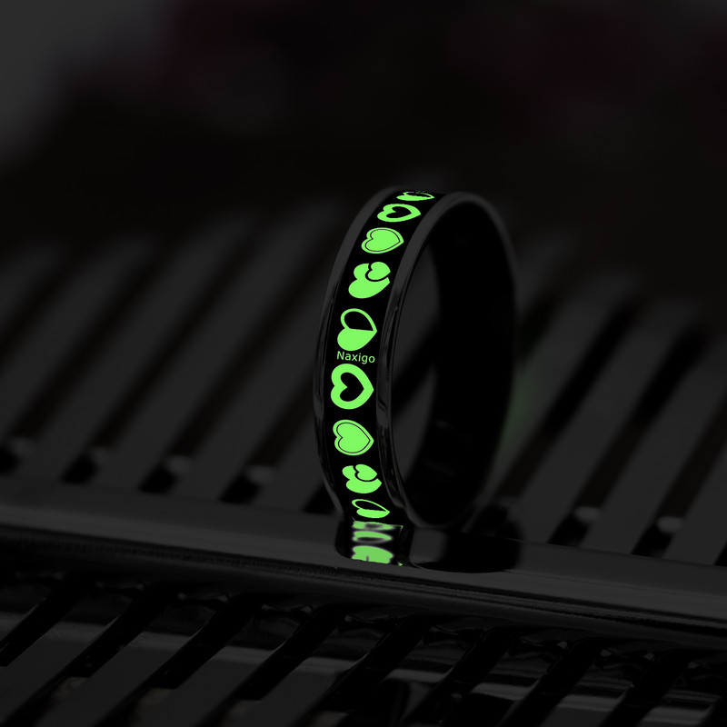 انگشتر ناکسیگو مدل شب تاب طرح قلب کد RB15502