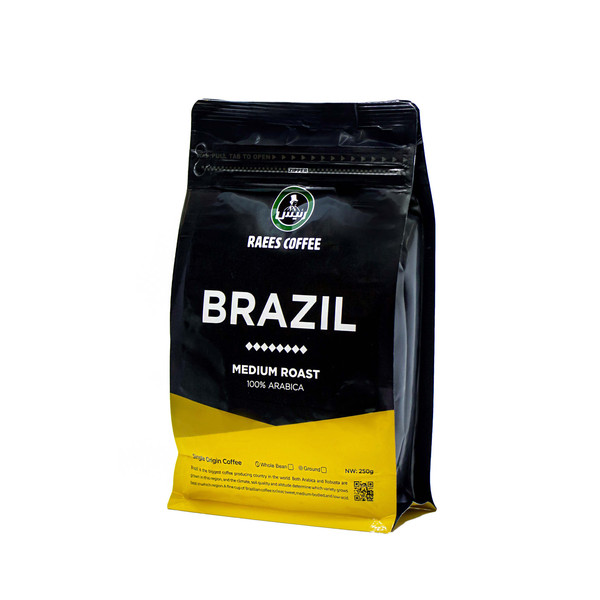 دانه قهوه برزیل مدیوم روست رئیس -250 گرم