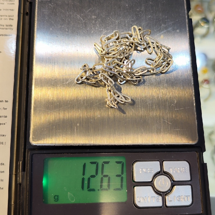 زنجیر نقره مردانه مدل آجری کد 45