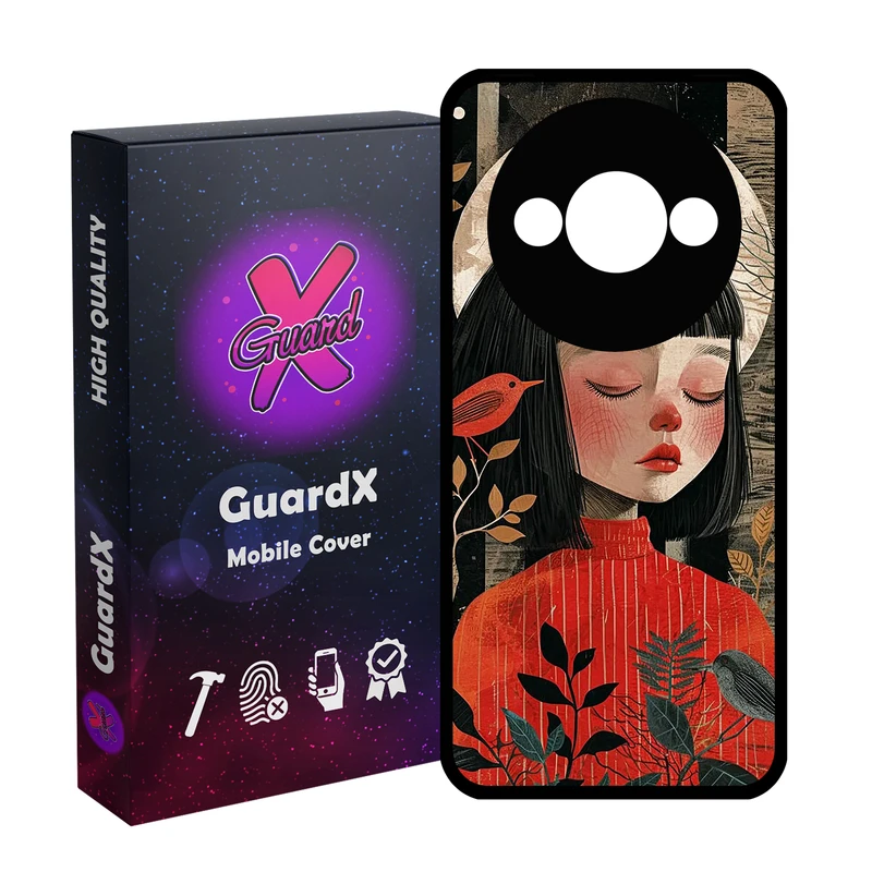 کاور گارد ایکس طرح Girl مدل Glass10784 مناسب برای گوشی موبایل شیائومی Redmi A3 4G/ A3X 4G/ Poco C61