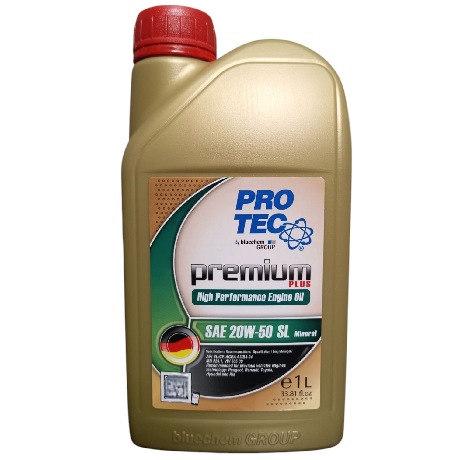 روغن موتور خودرو بنزینی پروتک مدل SL 20W-50 حجم 1 لیتر