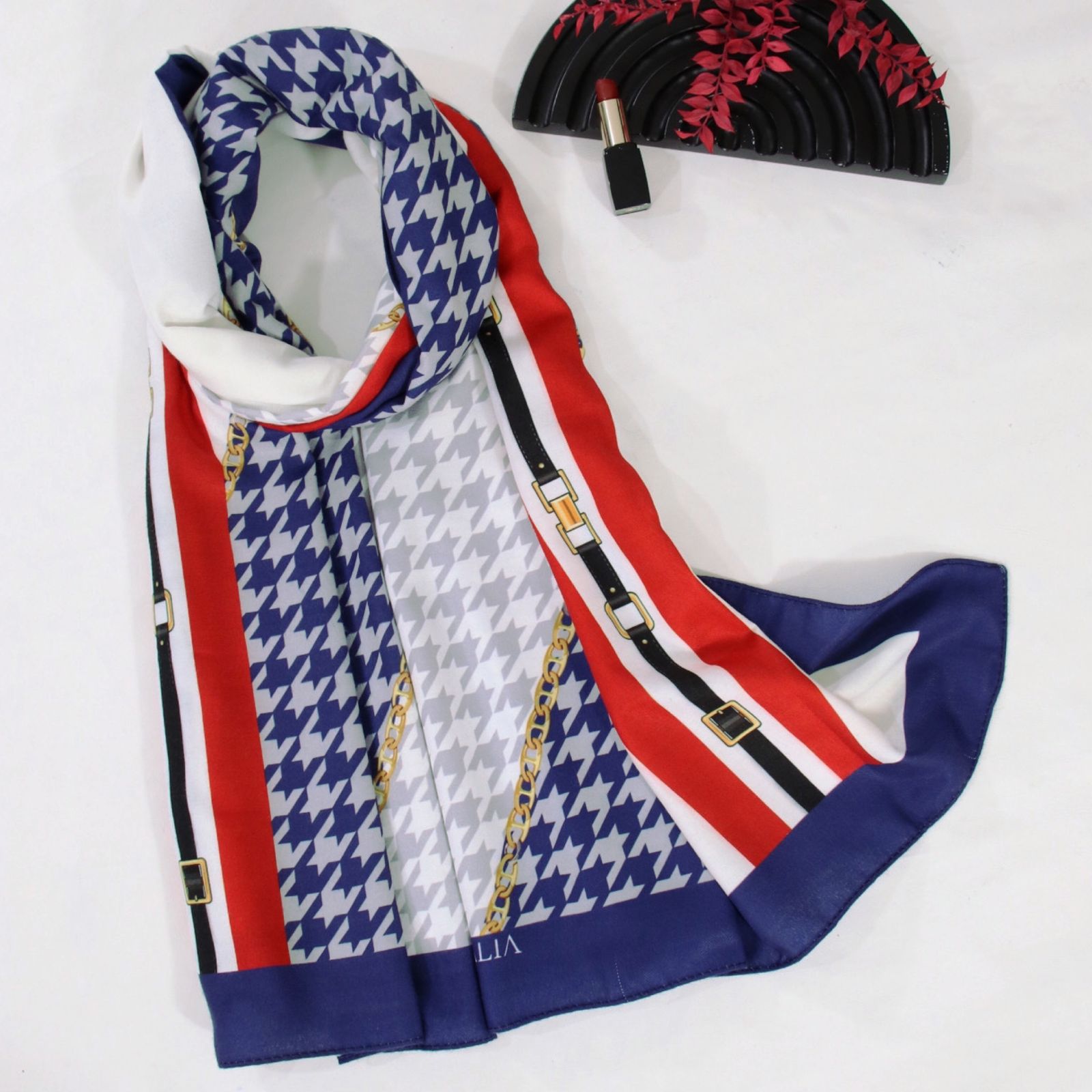 شال زنانه مدل موهر طرح پیچازی کد 2762 - - 33