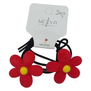 کش مو دخترانه مدل فانتزی طرح گل بسته 2 عددی