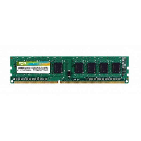 رم دسکتاپ DDR3 تک کاناله 1600 مگاهرتز CL11 سیلیکون پاور مدل PC3-12800 8X ظرفیت 4 گیگابایت