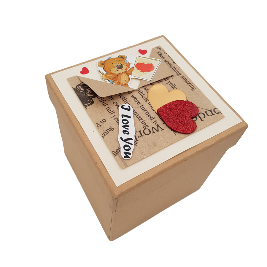 جعبه هدیه طرح خرس عاشق مدل VL03
