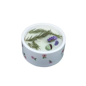 شمع دست ساز مدل لبه دار طرح بهار کد 1