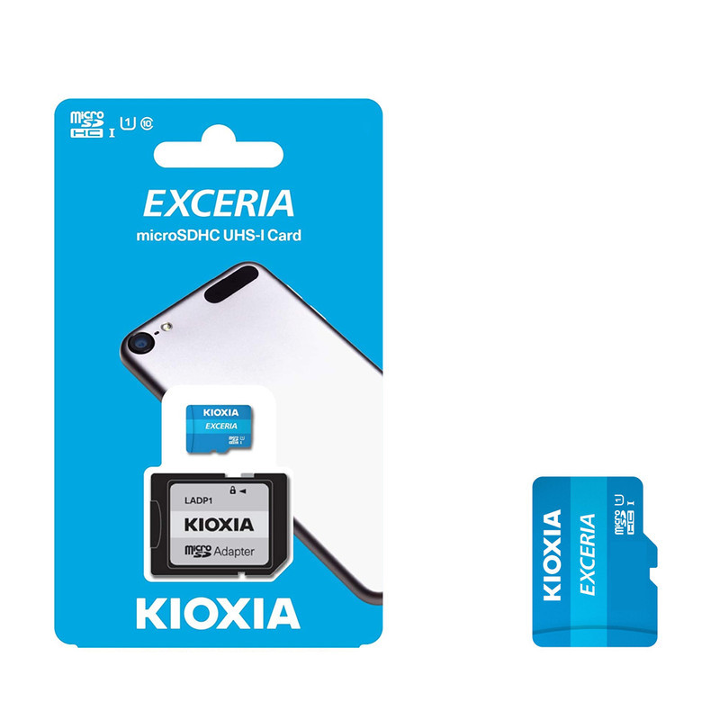 کارت حافظه‌ microSD کیوکسیا مدل EXCERIA کلاس 10 استاندارد  0-UHSM-I U1 سرعت 100MBps ظرفیت 64 گیگابایت به همراه آداپتور SD