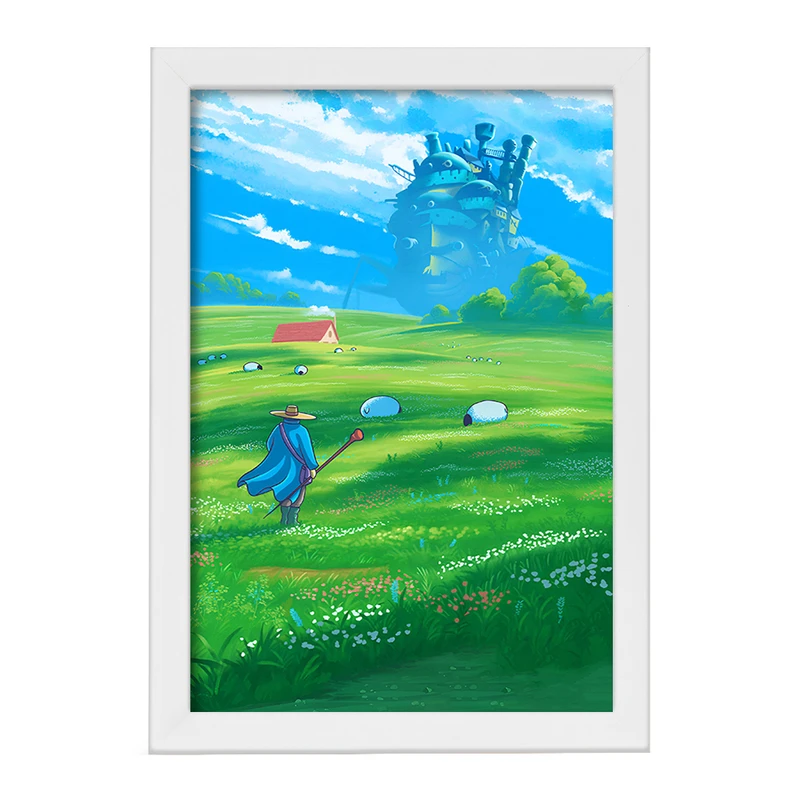 تابلو خندالو مدل انیمه قلعه متحرک هاول کد F9070