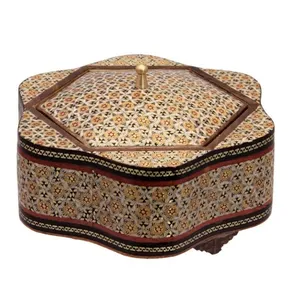 شکلات خوری خاتم کاری مدل گلی کد 16