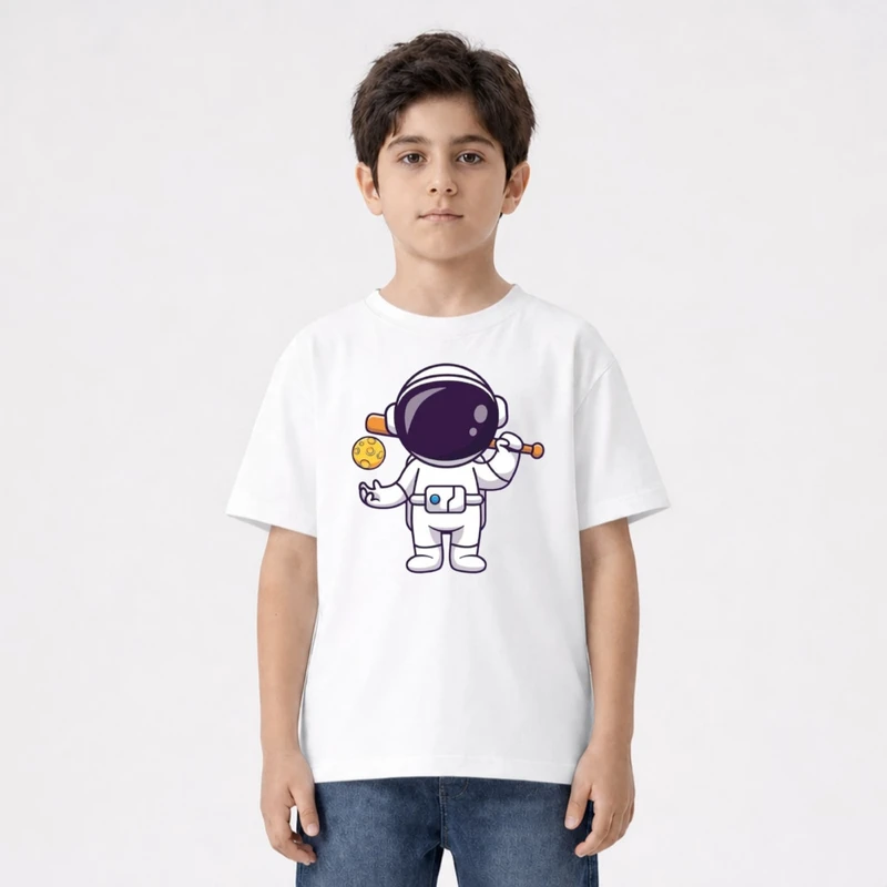 تی‌شرت آستین کوتاه بچگانه مدل فضانورد کد v4 