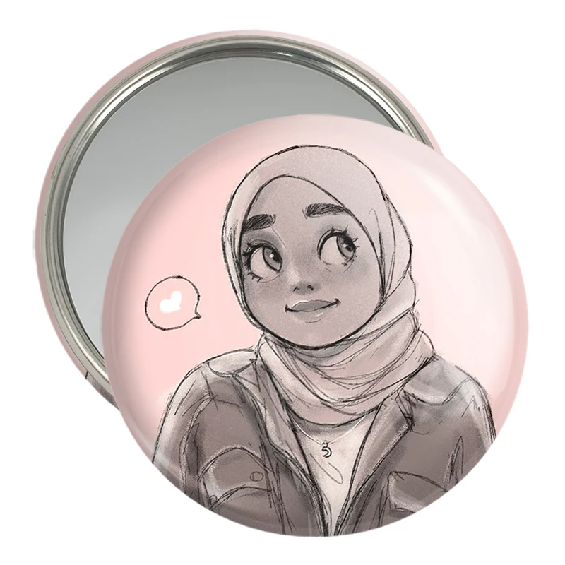 آینه جیبی خندالو مدل دخترانه باحجاب کد 25999