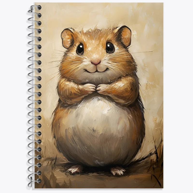 دفتر زبان 50 برگ خندالو مدل دو خط طرح موش بانمک کد F7781