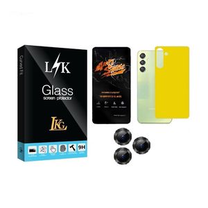 محافظ صفحه نمایش ال کا جی مدل LK Anti Static مناسب برای گوشی موبایل سامسونگ Galaxy A24 به همراه محافظ پشت گوشی و لنز دوربین