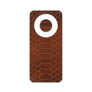 MAHOOT Brown-Snake-Leather Cover Sticker for Honor X9c Smart