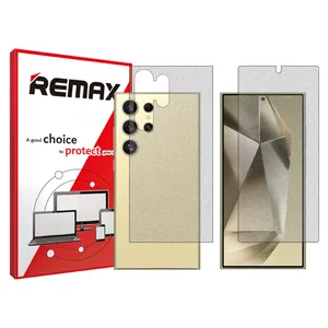 Remix matte screenprotector HyMTT model suitable for Samsung Galaxy  S24 Ultra mobile phones along with the back of the phone
