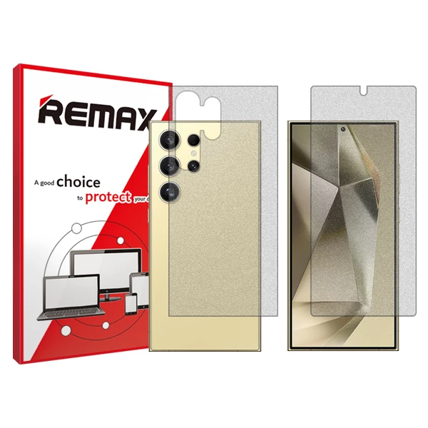 محافظ صفحه نمایش مات ریمکس مدل HyMTT مناسب برای گوشی موبایل سامسونگ Galaxy S24 Ultra به همراه محافظ پشت گوشی