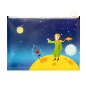 پوشه مدل زیپ دار طرح شازده کوچولو و گل رز کد 02