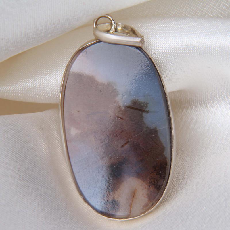 آویز گردنبند نقره زنانه مدل عقیق شجر کد PK_225