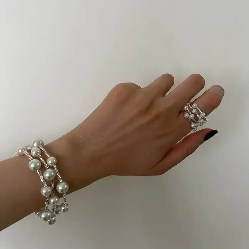 دستبند زنانه مدل مروارید