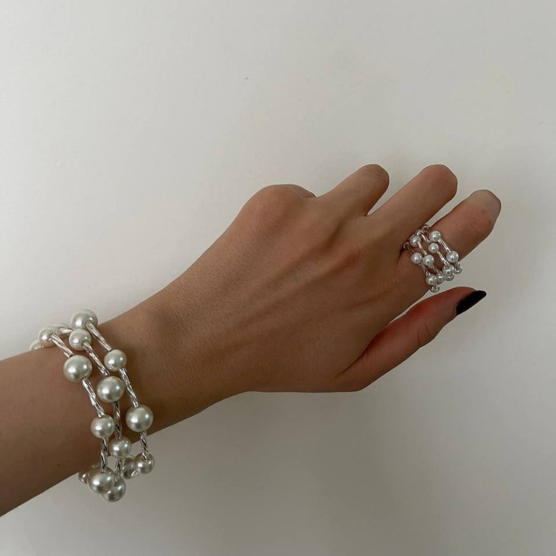 دستبند زنانه مدل مروارید
