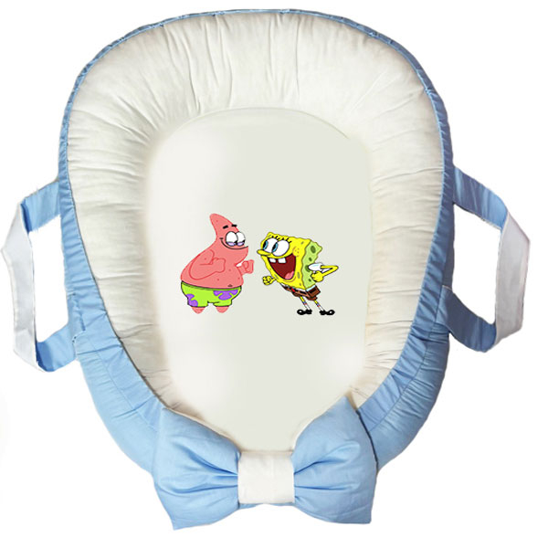 سرویس خواب سه تکه نوزاد ناریکو مدل گارد محافظ دار طرح باب اسفنجی کد 0262