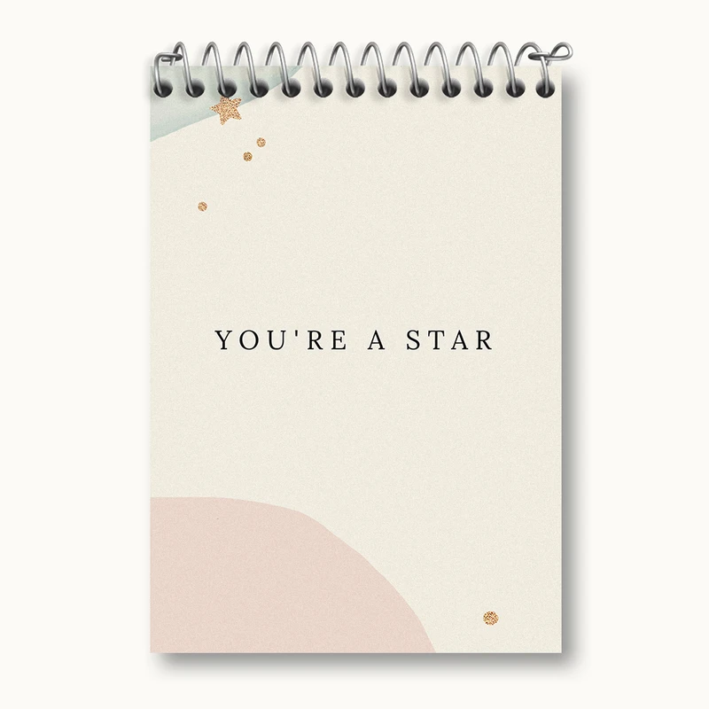 دفتر یادداشت 50 برگ خندالو طرح You're Star کد N2286