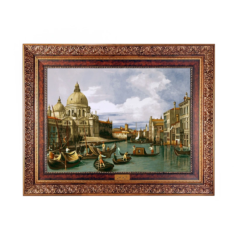 تابلو فرش ماشینی نقش نگار رضوی طرح ونیز کد 591C