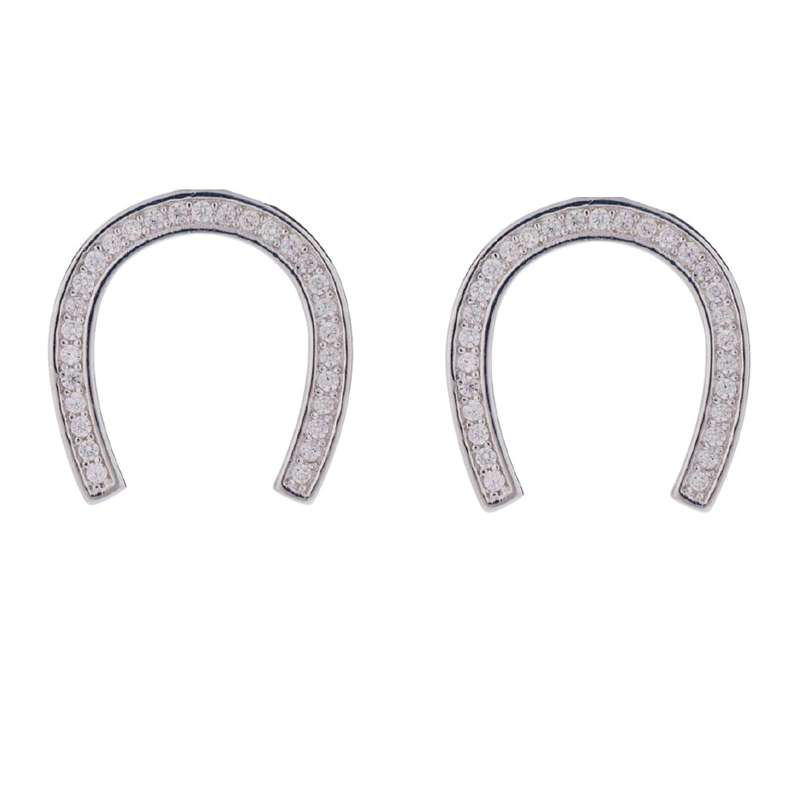 گوشواره نقره زنانه آی ام طرح نعل گوشواره نقره زنانه آی ام طرح نعل