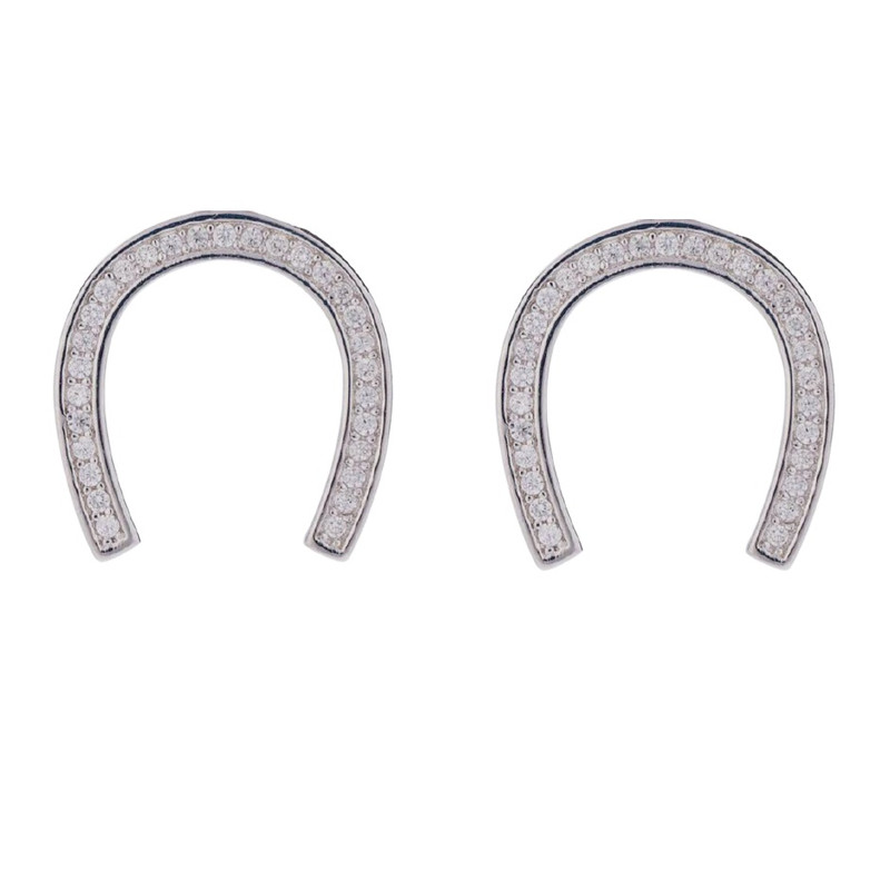 گوشواره نقره زنانه آی ام طرح نعل گوشواره نقره زنانه آی ام طرح نعل