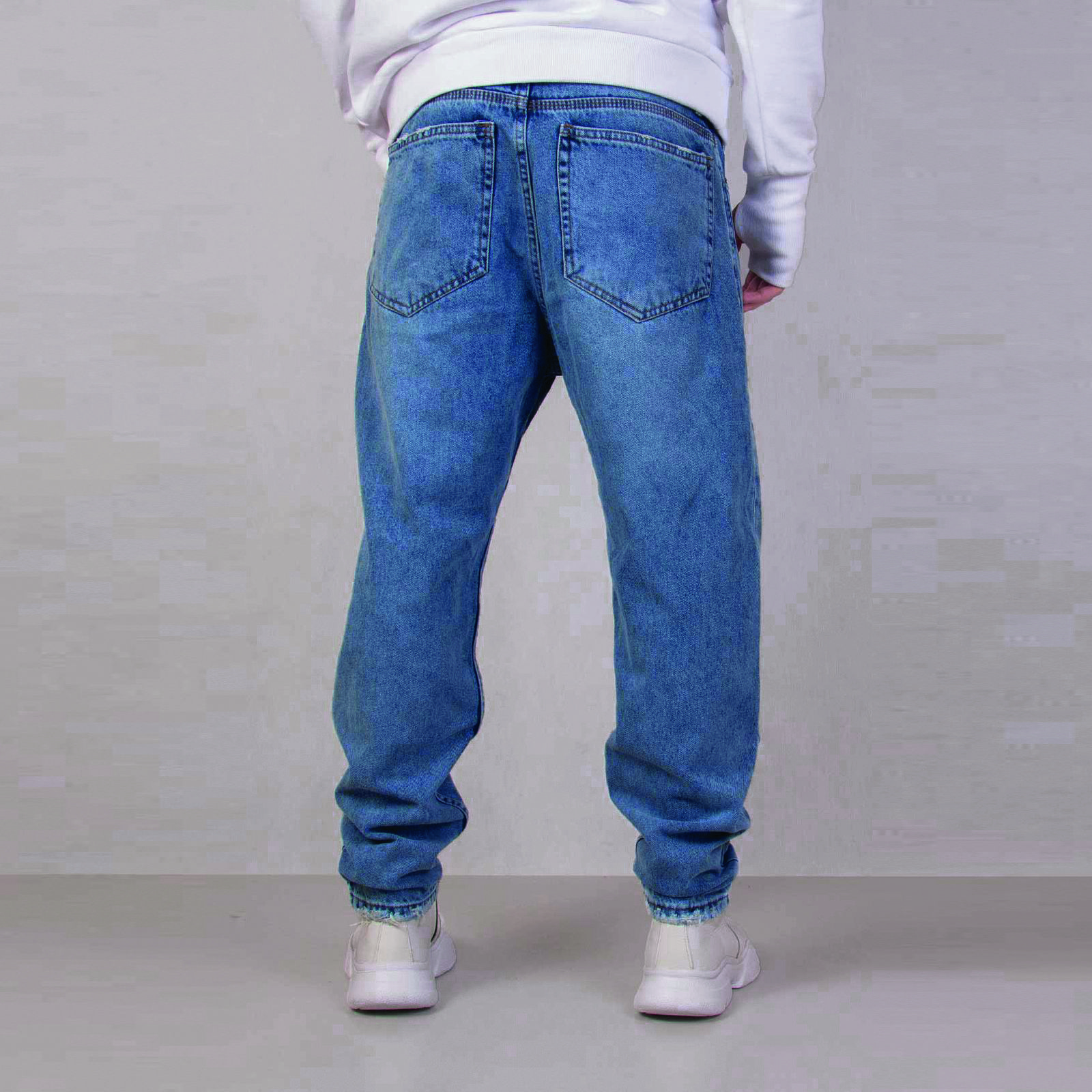 شلوار جین مردانه ان سی نو مدل مام 3 زاپ بزرگ 61 رنگ آبی -  - 3