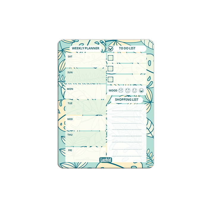 تخته وایت برد لاژید مدل برنامه ریزی سایز 14x18 سانتی متر