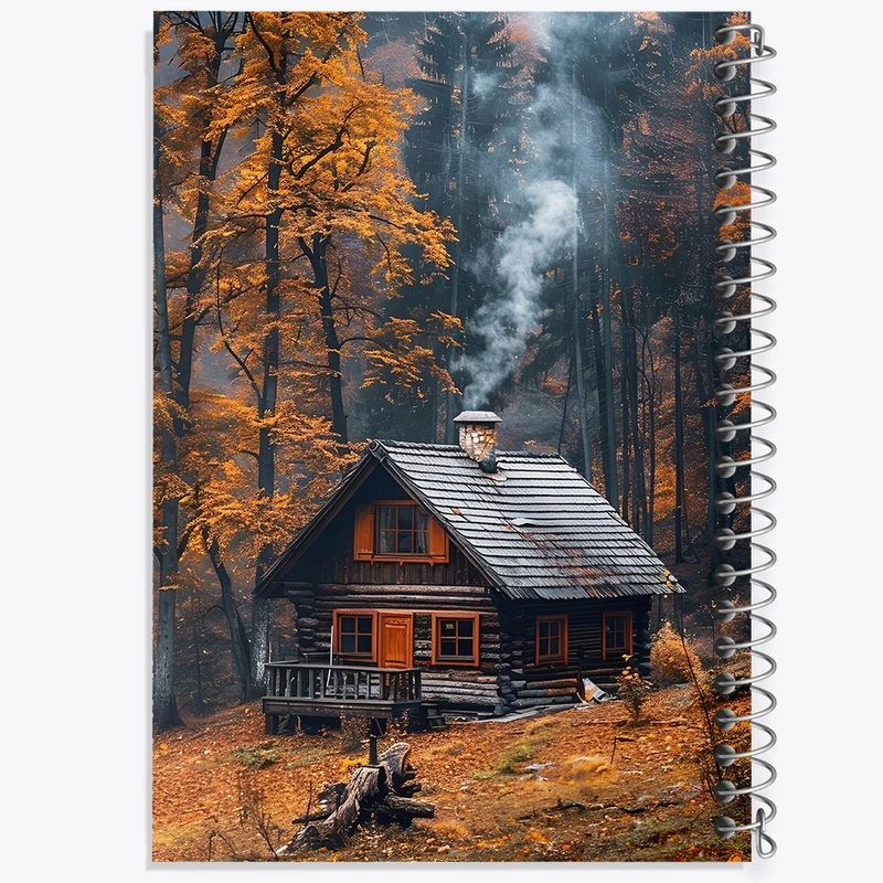 دفتر نقاشی 50 برگ خندالو طرح کلبه جنگلی کد F7436