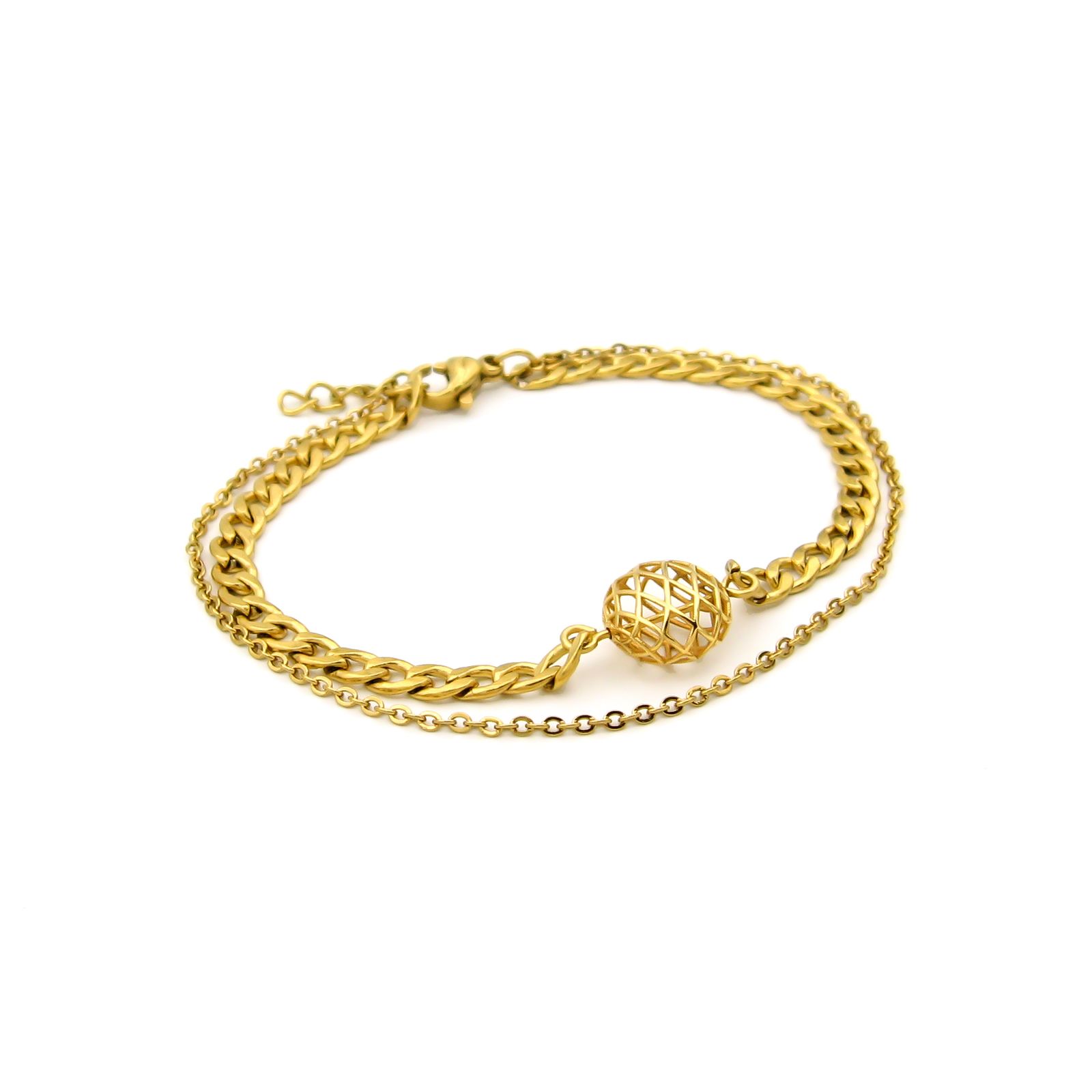 دستبند طلا 18 عیار زنانه مانچو مدل bfg228 -  - 3