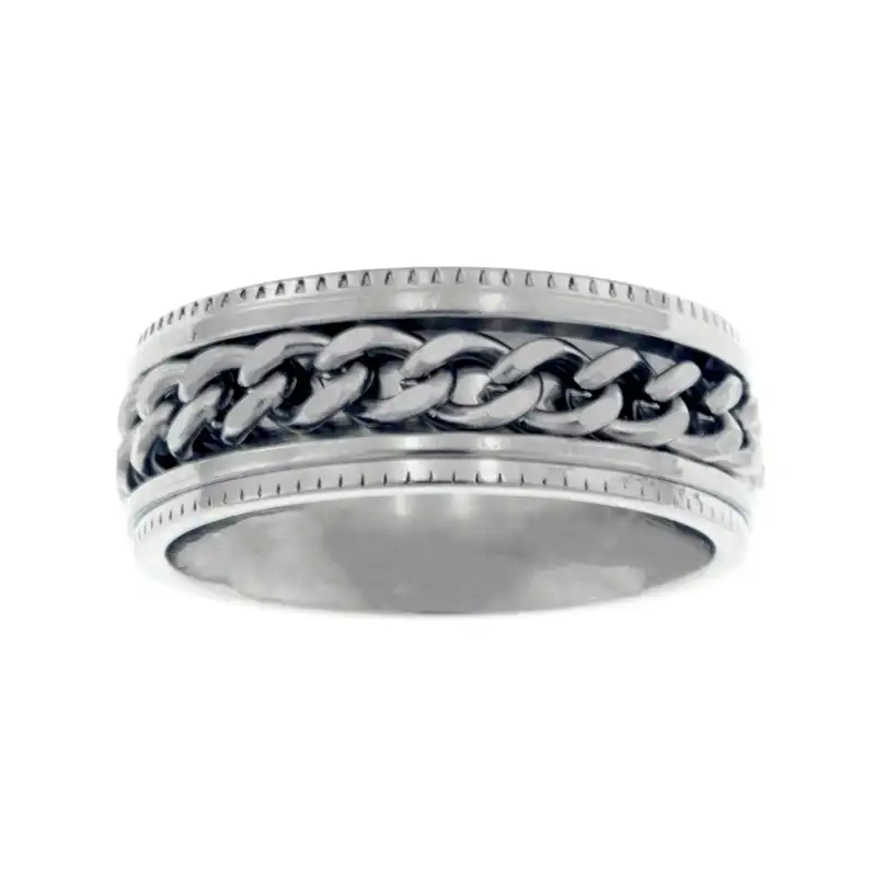 انگشتر مردانه برانت مدل زنجیر