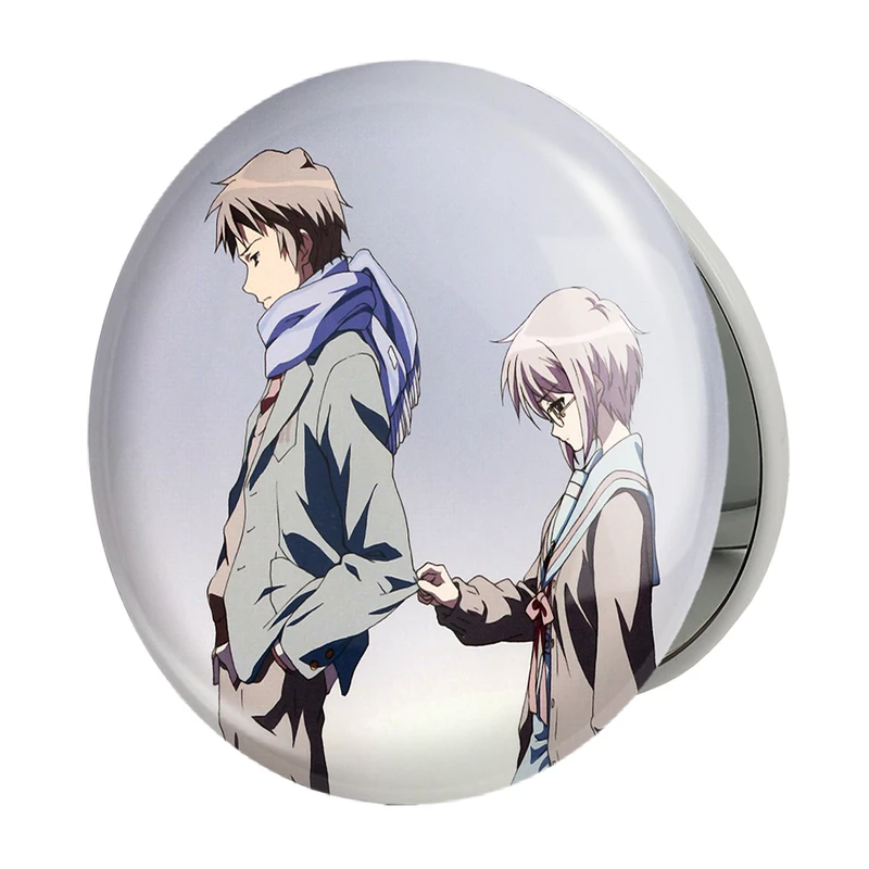 آینه جیبی خندالو طرح کیون و یوکی انیمه ناپدید شدن هارومی سوزومیا The Disappearance of Haruhi Suzumiya مدل تاشو کد 23136 