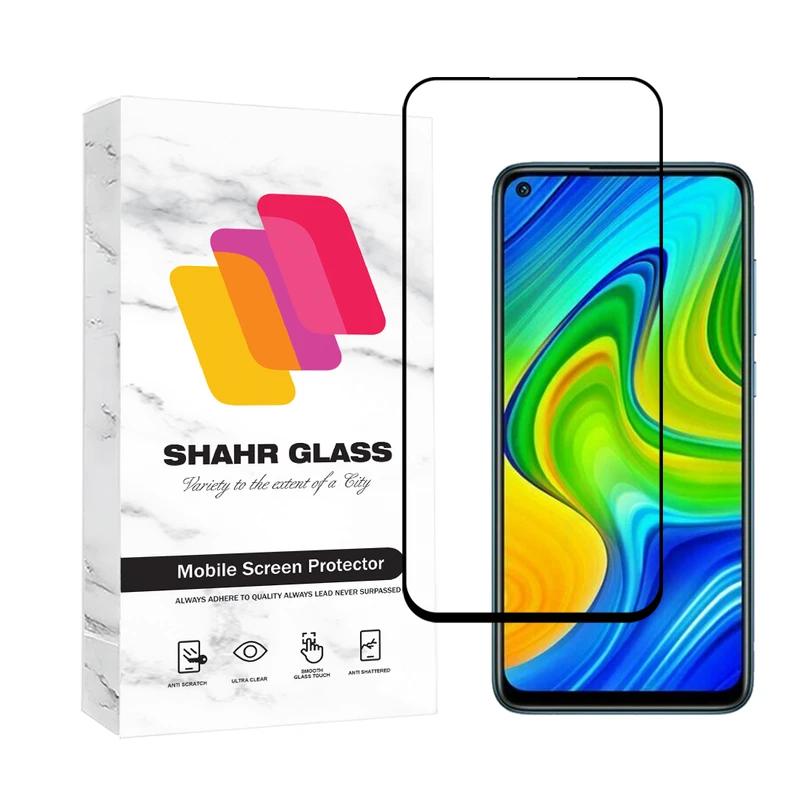 محافظ صفحه نمایش شهر گلس مدل FULSLSH مناسب برای گوشی موبایل شیائومی Redmi Note 9