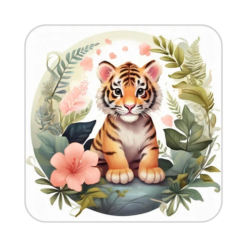 زیر لیوانی کاکتی طرح شیر مدل mp23486