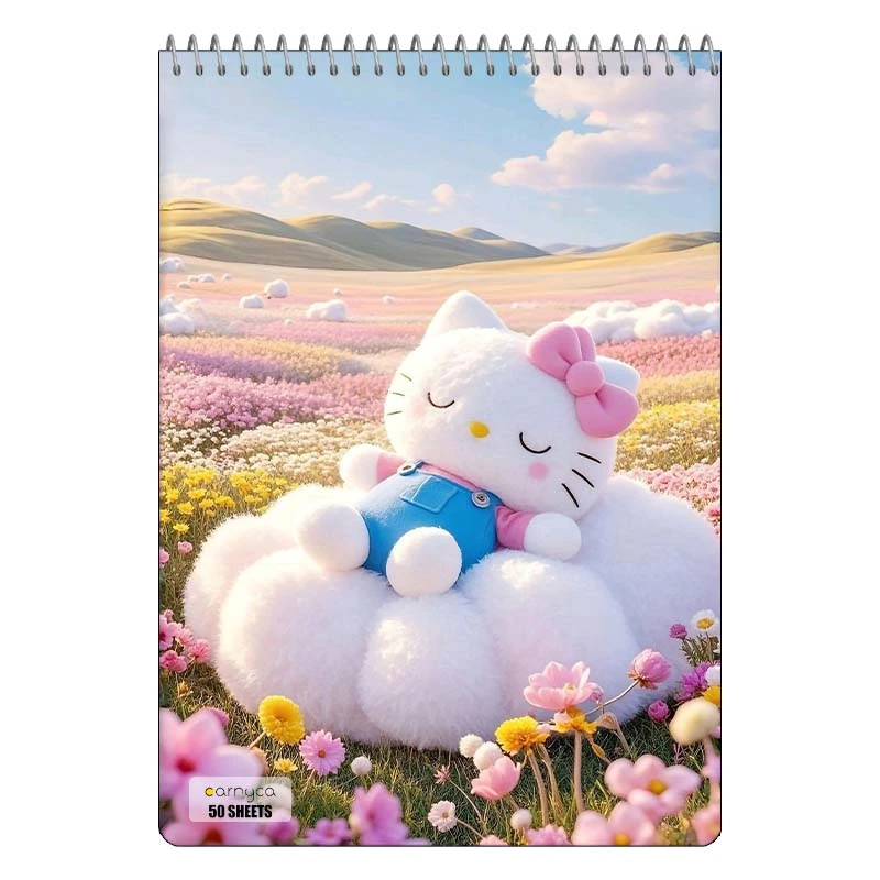 دفتر نقاشی 50 برگ سیمی کارنیکا طرح هلو کیتی hello kitty کد 67134