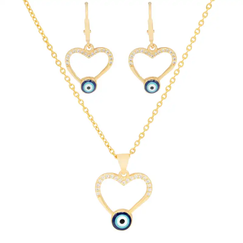 نیم ست زنانه زد جی جولری مدل چشم نظر