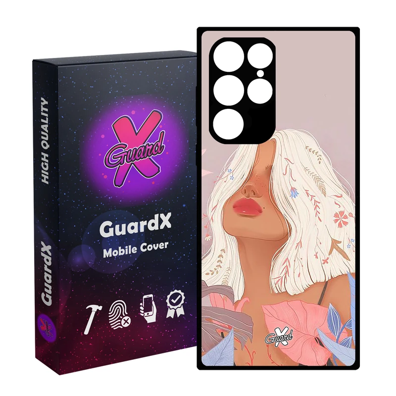 کاور گارد ایکس طرح دختر مدل Glass10343 مناسب برای گوشی موبایل سامسونگ Galaxy S23 Ultra