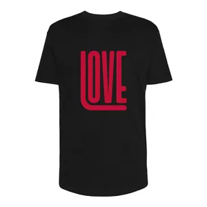 تی شرت لانگ آستین کوتاه زنانه مدل LOVE کد Sh162 رنگ مشکی