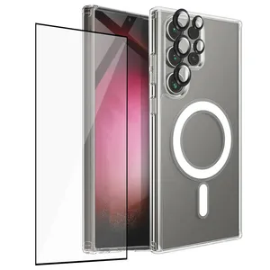 Sprig Magsafe Full Ring cover suitable for Samsung Galaxy S25 Ultra with screen protector and lens protector