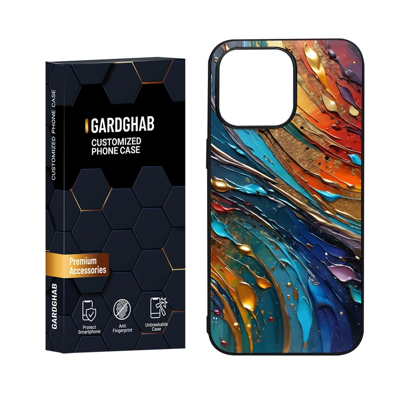 کاور گارد قاب مدل دور ژله ای پشت گلس ساده مناسب برای گوشی موبایل اپل iPhone 15 Pro Max